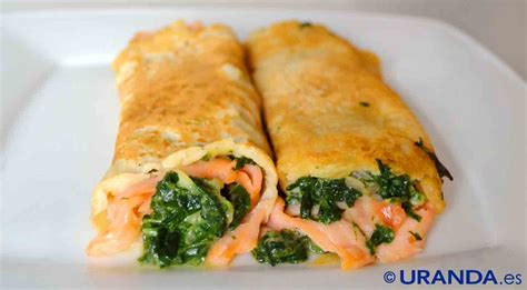 Crepes de salmón rellenos