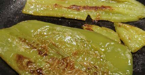 Pimientos fritos dorados