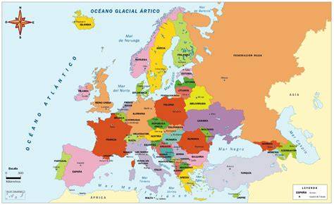 Mapa de Europa destacando países con consumo de Crème fraîche y Sour Cream