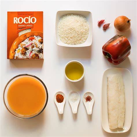 Ingredientes para arroz con bacalao