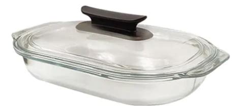 Fuente de cristal con tapa para horno