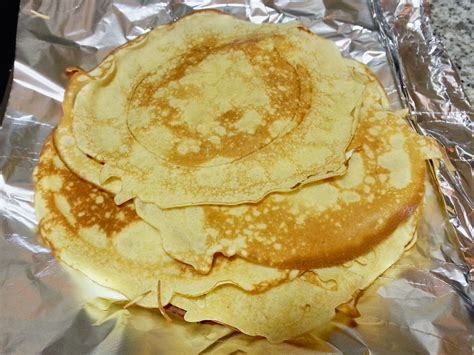 Crepes recién hechos apilados