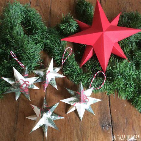 Estrellas de Navidad decoradas