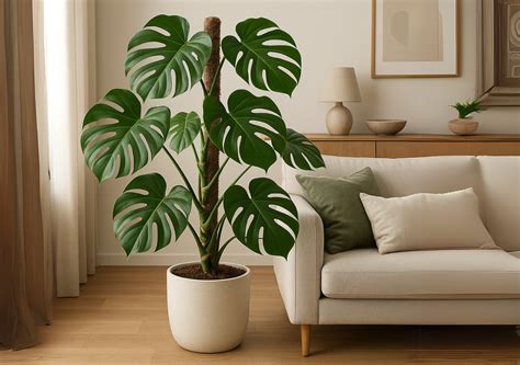 Monstera Deliciosa en interior luminoso