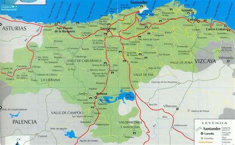 Mapa de Cantabria con la ubicación de Meruelo