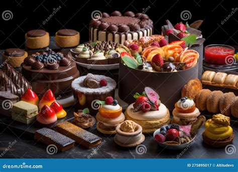 Variedad de pasteles frescos de verano
