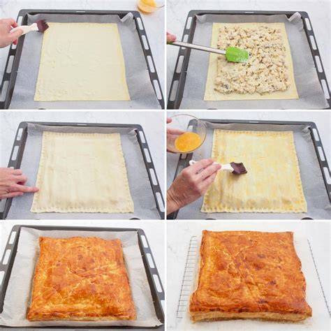 Colocando el relleno encima del hojaldre