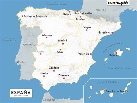 Mapa de España mostrando las principales zonas de producción de cardo