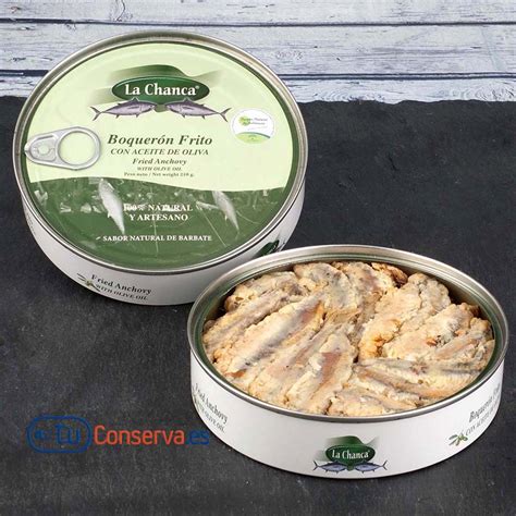Lata de boquerones fritos en conserva de La Chanca