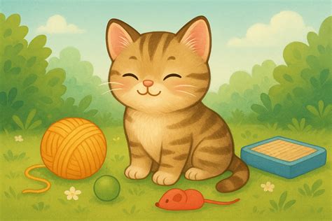 Gatito feliz y saludable