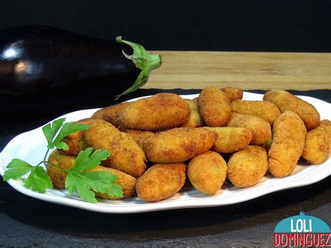 Croquetas de berenjena doradas y crujientes