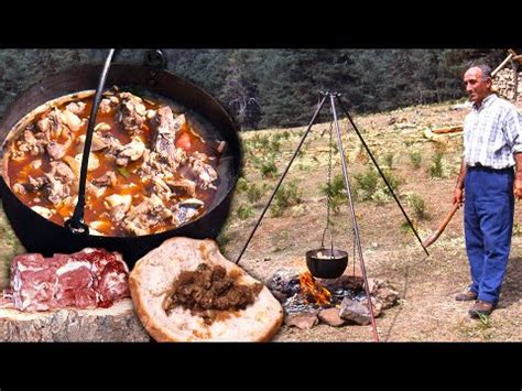 Pastores trashumantes cocinando caldereta al aire libre