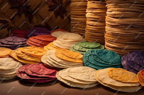 Variedad de tortillas con diferentes verduras y legumbres