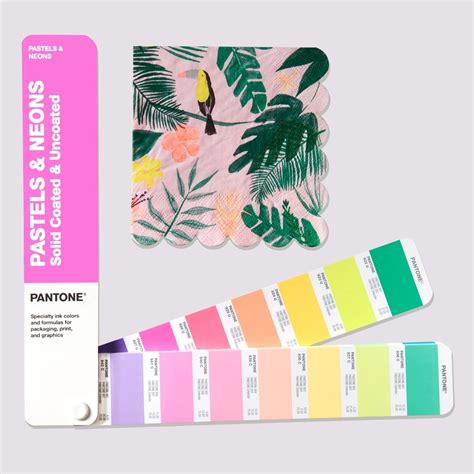 Guía Pantone de colores pastel y neón