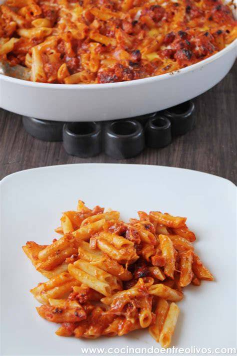 Macarrones gratinados con huevo