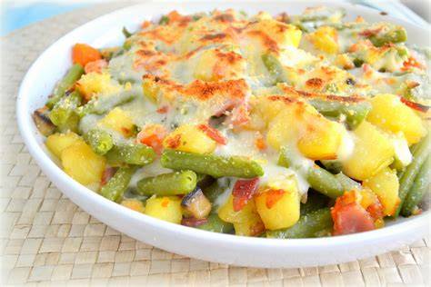 Variedad de verduras gratinadas