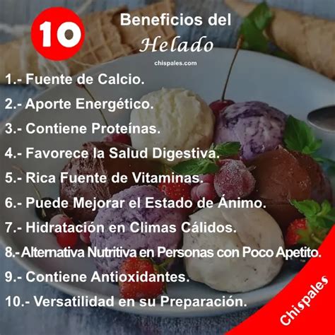 Infografía con beneficios del helado saludable