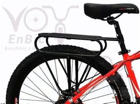 Parrilla trasera de bicicleta con reflectante y alforjas