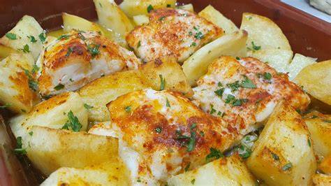 Bacalao al horno con patatas
