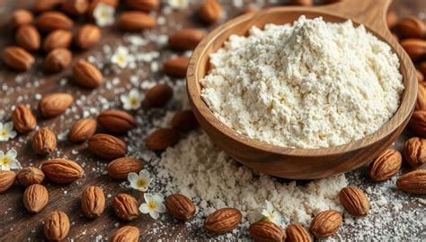 Harina de almendras tostándose en una sartén