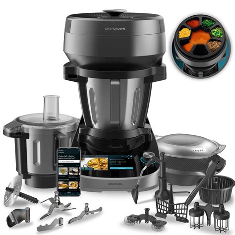 variedad de accesorios para robot de cocina