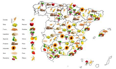 mapa de producción de legumbres en España