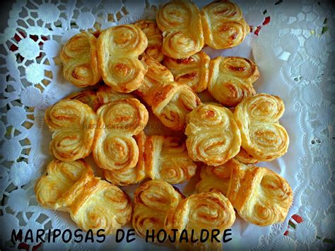 Mariposas de hojaldre cortadas y listas para hornear