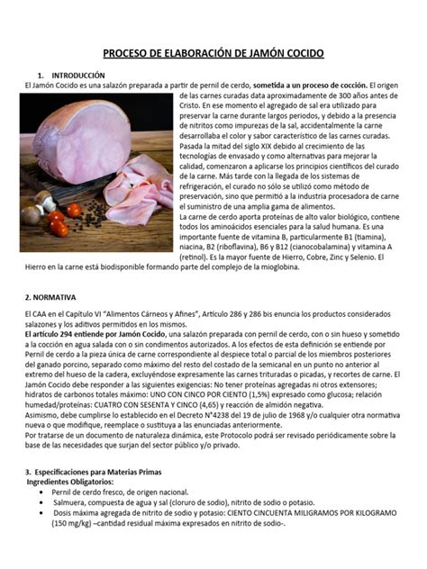 Proceso de elaboración del jamón cocido