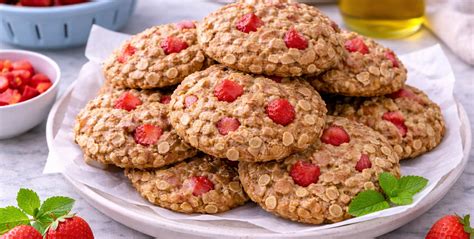 Galletas de avena y fresa caseras