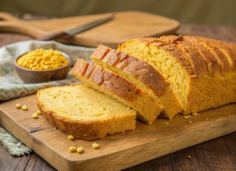 Un pan de maíz dorado y esponjoso recién salido del horno