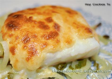 Bandeja de horno con bacalao gratinado