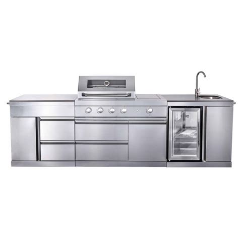 Cocina de exterior modular de acero inoxidable