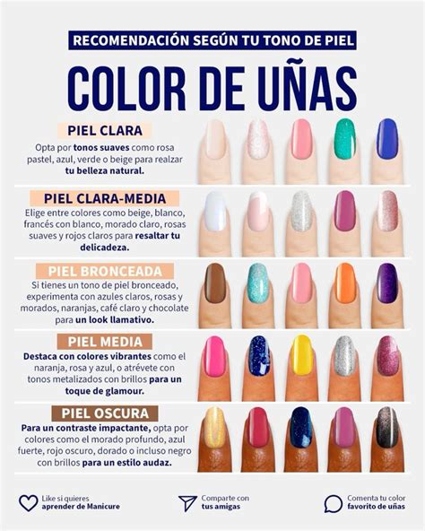 Uñas color salmón en diferentes tonos de piel