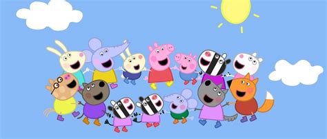 Peppa Pig y sus amigos disfrazados celebrando Halloween