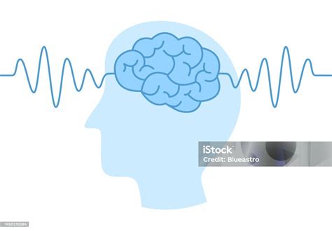 Ilustración de cerebro con ondas cerebrales