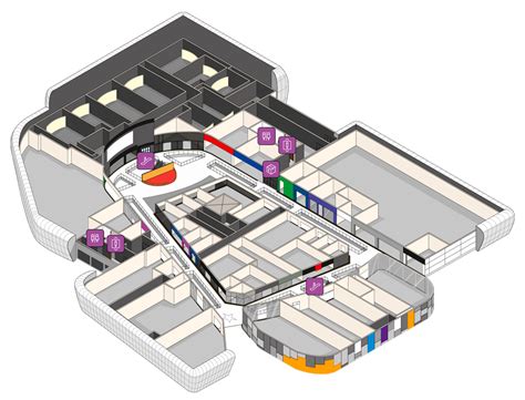 Plano de ubicación de servicios dentro del centro comercial