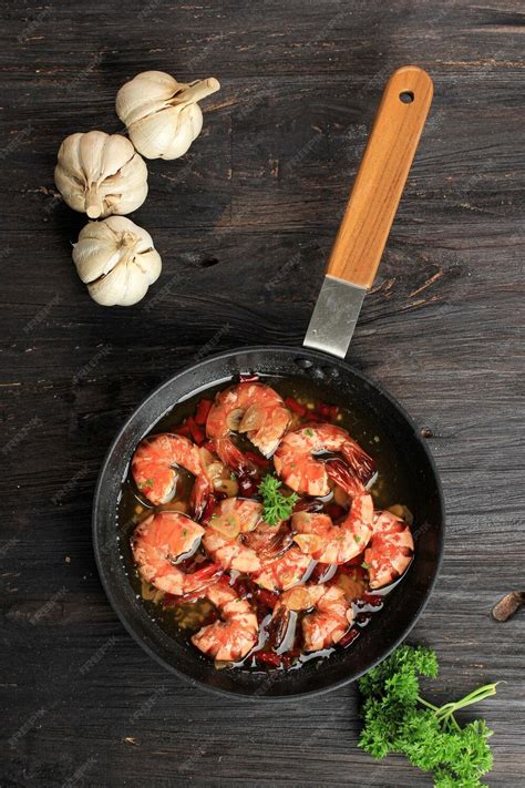 Gambas cocinadas en sartén