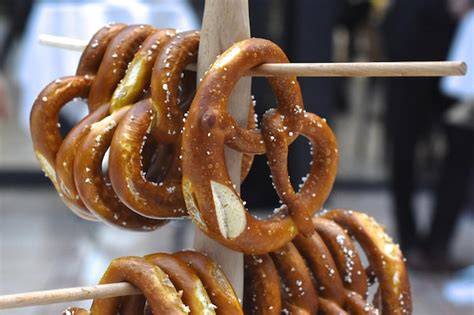 Pretzels en una feria alemana