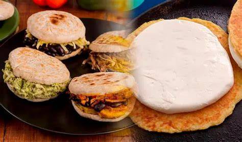 Diagrama comparativo entre arepa y cachapa