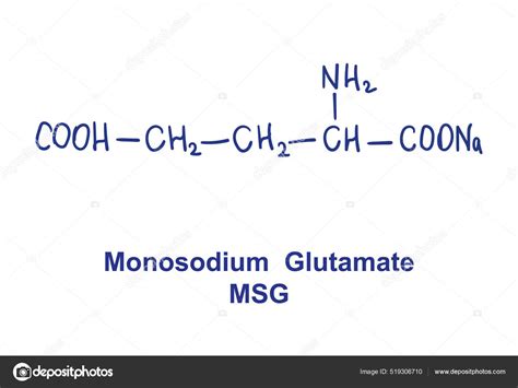 Estructura química del glutamato monosódico