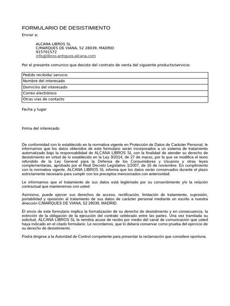 Icono de formulario de desistimiento
