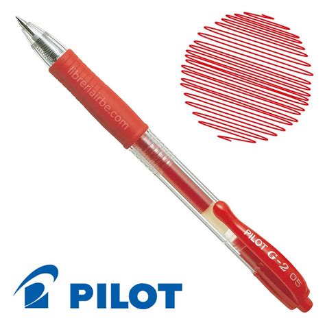 Bolígrafo Pilot G-2 rojo con recambio visible