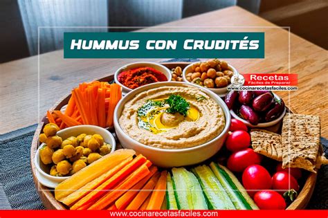 Hummus con crudités y nachos con guacamole