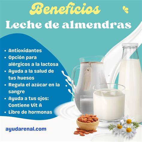 Infografía sobre los beneficios de la leche de almendras