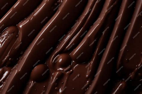 chocolate derretido con textura grumosa