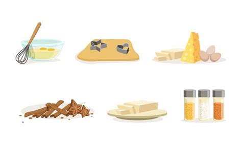 Iconos de ingredientes: maíz, especias, queso, mantequilla