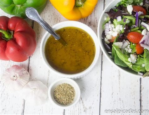 Esquema de los ingredientes para una vinagreta perfecta