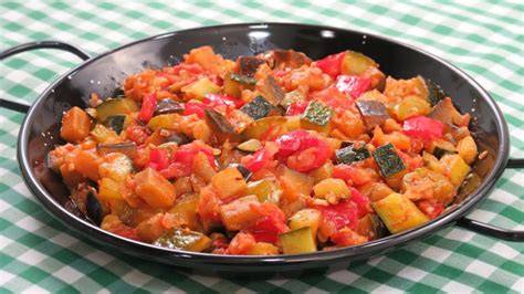 Ingredientes para pisto de verduras