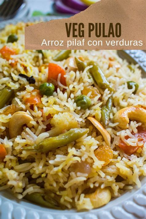 Arroz Pulao con verduras e ingredientes
