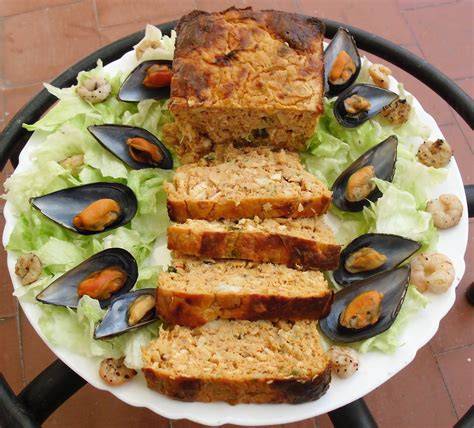 Ingredientes para pastel de merluza y mejillones